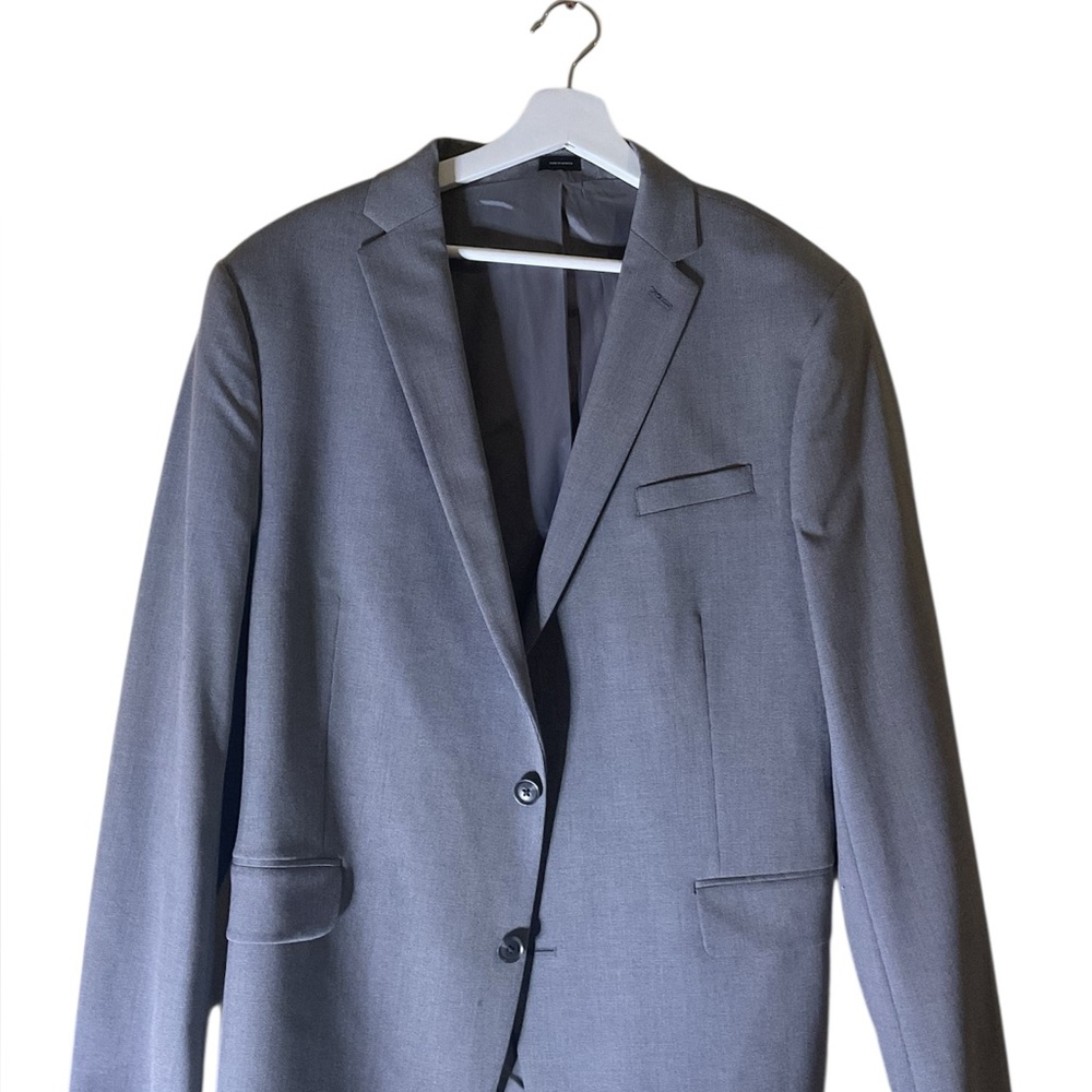 jf j.ferrar Gray Sport Coat with Notched Lapels